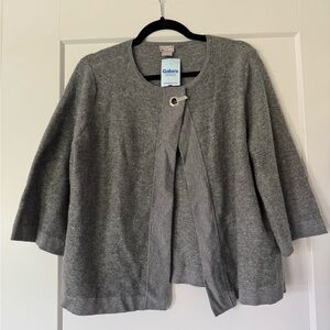 NWT Chico's Classic Gray Cardigan Size M